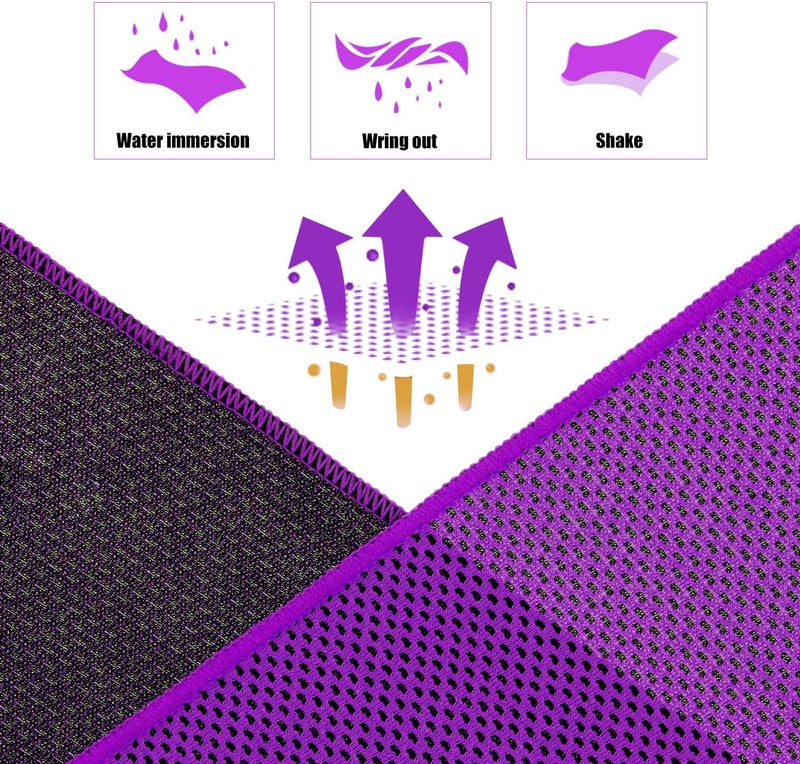 Biange Cooling Towels (40"x 12", Pack of 60) for Neck and Face, Cold Towel for Hot Weather, Sports, Workout, Fitness, Gym, Yoga, Golf, Pilates, Travel, Camping & More - Image 3